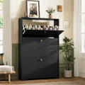 Nicetree 3-Door Shoe Cabinet - Black