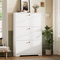 Nicetree 3-Door Shoe Cabinet - White