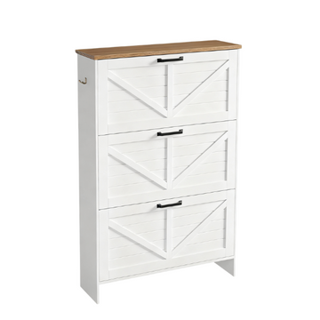 Nicetree Shoe Storage Organizer with 3 Flip Drawers